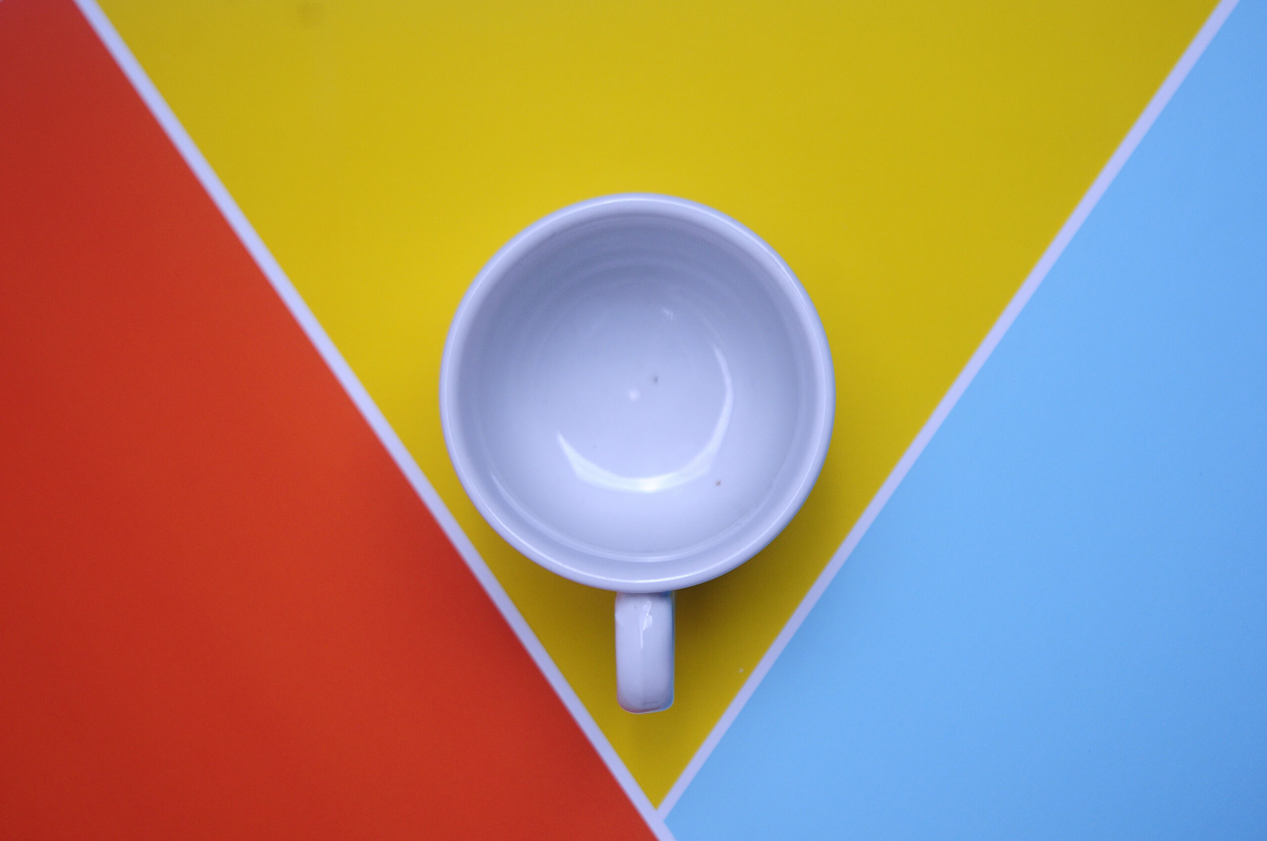 White ceramic cup